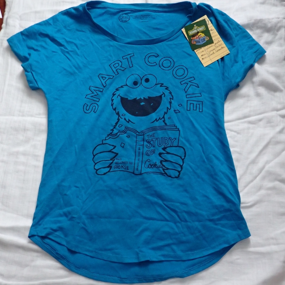 Out of Print Cookie Monster Top XS - NWT